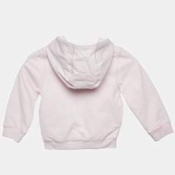 Pre Owned Baby Dior Pink Logo Print Cotton Zip-Up Hooded Jacket 36 M