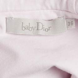 Pre Owned Baby Dior Pink Logo Print Cotton Zip-Up Hooded Jacket 36 M