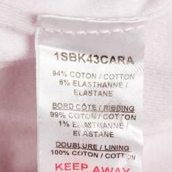 Pre Owned Baby Dior Pink Logo Print Cotton Zip-Up Hooded Jacket 36 M