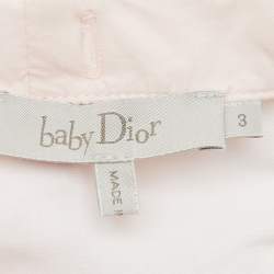 Pre Owned Baby Dior Pink Cotton Pyjama Bodysuit 3M