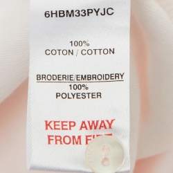 Pre Owned Baby Dior Pink Cotton Pyjama Bodysuit 3M