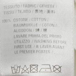 Balenciaga Kids White Printed Cotton Crew Neck T-Shirt 10 Yrs