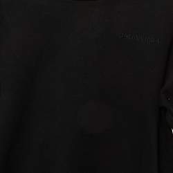 Pre Owned Balenciaga Kids Black Logo Print Cotton Sweatshirt Size 6 Yrs