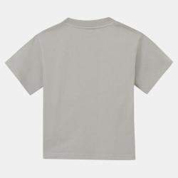 Pre Owned Balenciaga Kids Grey Logo Print Cotton T-Shirt 8Yrs