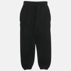 Pre Owned Balenciaga Kids Black Logo Embroidered Cotton Sweatshirt & Sweatpants Set 10 Y