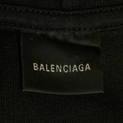 Pre Owned Balenciaga Kids Black Logo Embroidered Cotton Sweatshirt & Sweatpants Set 10 Y
