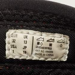 Pre Owned Balenciaga Track Size 33 Black/Red Faux Leather Sandals 