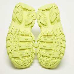 Pre Owned صندل حزام خلفي بالنسياجا تراك مطاط جلد صناعي أزرق مقاس 39