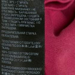 Pre Owned Balenciaga Kids Pink Logo Embroidery Cotton Hooded Sweatshirt 2 Yrs