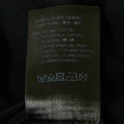 Pre Owned Balenciaga Kids Black Logo Print Cotton Crew Neck T-Shirt 10 Yrs