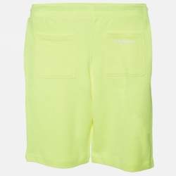 Balmain Neon Yellow Cotton Bermuda Shorts 14A Yrs