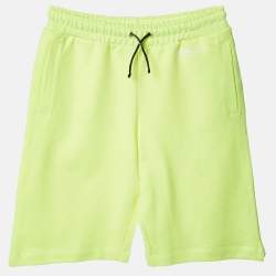 Balmain Neon Yellow Cotton Bermuda Shorts 14A Yrs