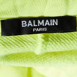 Balmain Neon Yellow Cotton Bermuda Shorts 14A Yrs