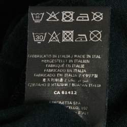 Balmain Kids Black Logo Foil Print Cotton Knit Leggings 24 M