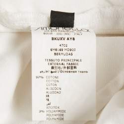 Balmain White Denim Button Detail Shorts 12 Yrs