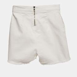 Balmain White Denim Button Detail Shorts 12 Yrs