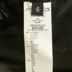 مملوكة مسبقًا Balmain Kids Navy Blue Lurex Tweed Jacket 6Yrs