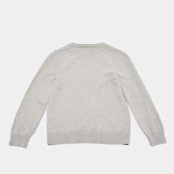 Boss By Hugo Boss Kids Grey Cotton Crew Neck Sweater 10 Yrs