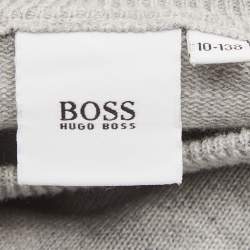 Boss By Hugo Boss Kids Grey Cotton Crew Neck Sweater 10 Yrs