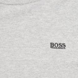 Boss By Hugo Boss Kids Grey Cotton Crew Neck Sweater 10 Yrs