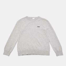 Boss By Hugo Boss Kids Grey Cotton Crew Neck Sweater 10 Yrs