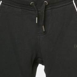 Pre Owned Boss by Hugo Boss Kids Black Cotton Knit Drawstring Joggers 6 Years