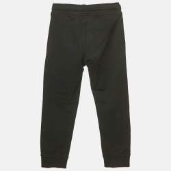 Pre Owned Boss by Hugo Boss Kids Black Cotton Knit Drawstring Joggers 6 Years