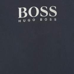 Pre Owned Boss By Hugo Boss Kids Navy Blue Printed T-Shirt and Pants Set 4 Yrs
