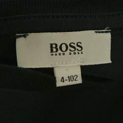 Pre Owned Boss By Hugo Boss Kids Navy Blue Printed T-Shirt and Pants Set 4 Yrs