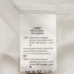 Pre Owned Boss By Hugo Kids White Logo Embroidered Cotton Shirt 4Yrs  