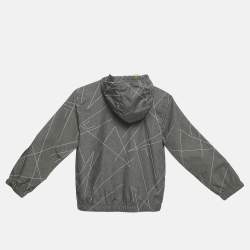 مملوكة مسبقًا سُترة رمادية مطبوعة بسحاب نايلون هوغو هوغو بوس 8 سنوات