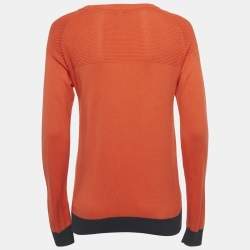 مملوكة مسبقًا Boss By Hugo Boss Kids Orange Cotton Knit Sweatshirt 14Yrs 