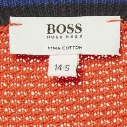 مملوكة مسبقًا Boss By Hugo Boss Kids Orange Cotton Knit Sweatshirt 14Yrs 