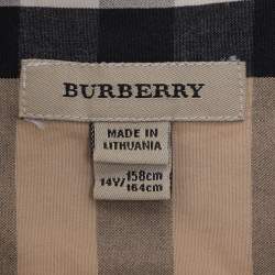 مملوكة مسبقًا Burberry Beige Check Cotton Button Front Shirt Shirt 14Y