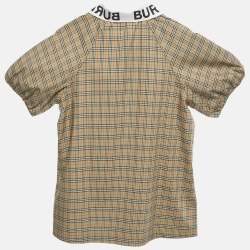 Pre Owned Burberry Children Beige Vintage Check Print Cotton Lila Shirt 14 Yrs 