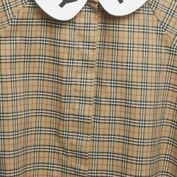 Pre Owned Burberry Children Beige Vintage Check Print Cotton Lila Shirt 14 Yrs 