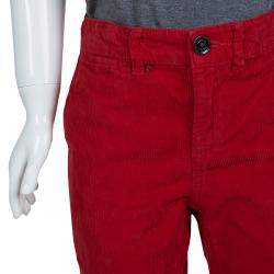Burberry Children Red Corduroy Trousers 6 Yrs