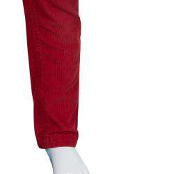 Burberry Children Red Corduroy Trousers 6 Yrs