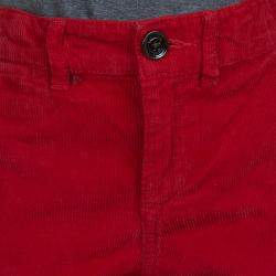 Burberry Children Red Corduroy Trousers 6 Yrs