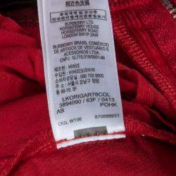 Burberry Children Red Corduroy Trousers 6 Yrs