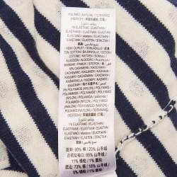 Burberry Children White/Navy Blue Cotton Full Sleeve Sweater 8 Yrs