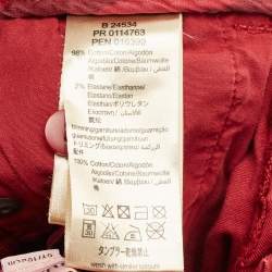 Pre Owned Burberry Children  White / Maroon Cotton T-Shirt & Denim Set 5 Yrs 