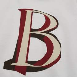 Pre Owned Burberry Children  White / Maroon Cotton T-Shirt & Denim Set 5 Yrs 