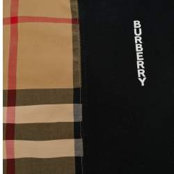 Pre Owned Burberry Children Black Half Check Print Cotton Lennox Romer 6 Months