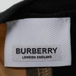 Pre Owned Burberry Children Black Half Check Print Cotton Lennox Romer 6 Months