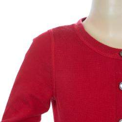 Burberry Children Red  Long Sleeve Button Down Cardigan 7 Yrs