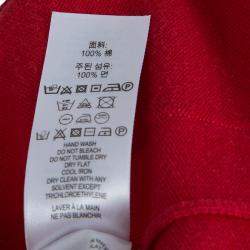 Burberry Children Red  Long Sleeve Button Down Cardigan 7 Yrs