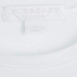 Burberry Children White Cotton Ruffle Bottom Tunic 7 Yrs