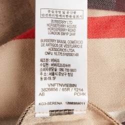 Pre Owned Burberry Children Beige Nova Check Cotton Pleated Mini Skirt 8 Yrs