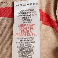 Pre Owned Burberry Children Beige Nova Check Cotton Pleated Mini Skirt 8 Yrs